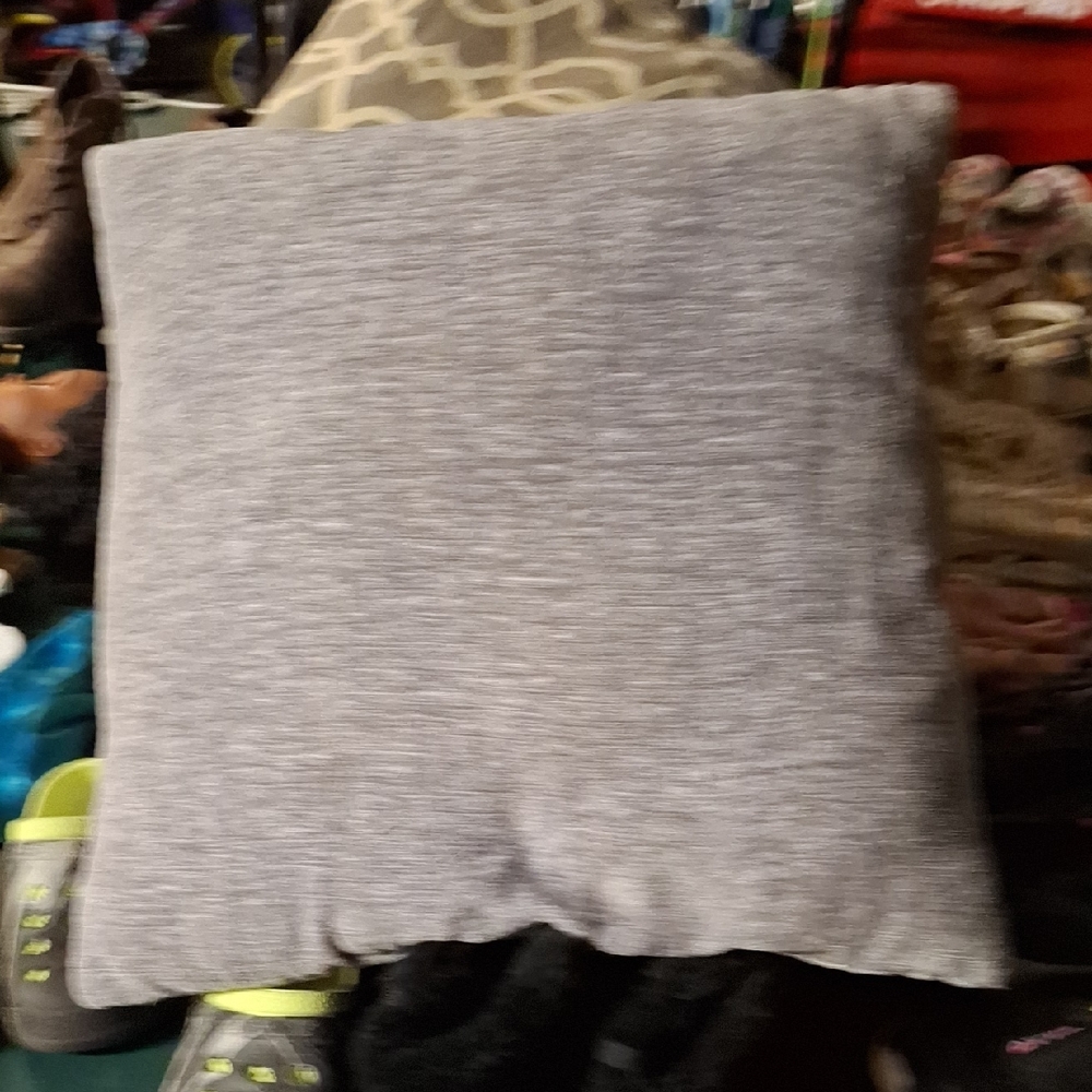 Gray Square Throw Pillow